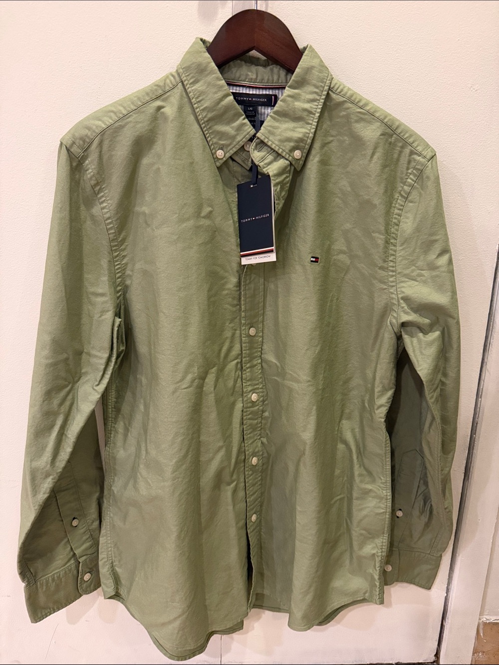 Tommy Hilfiger Light Olive Button-Up Shirt